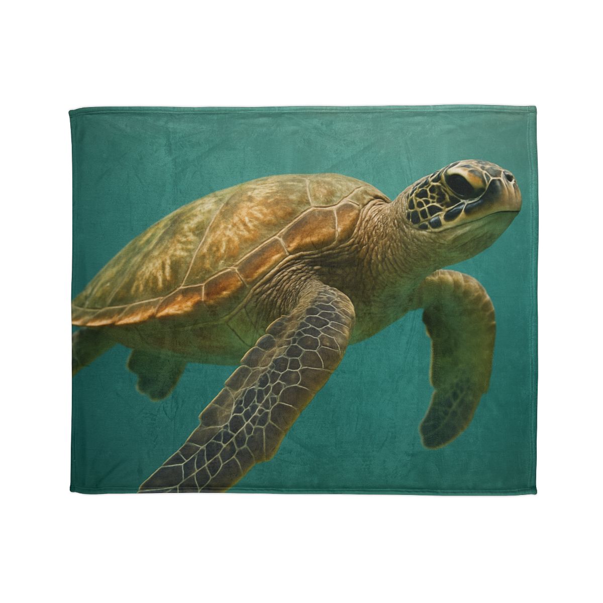 Amber Stillness Green Sea Turtle trendy patterned blankets