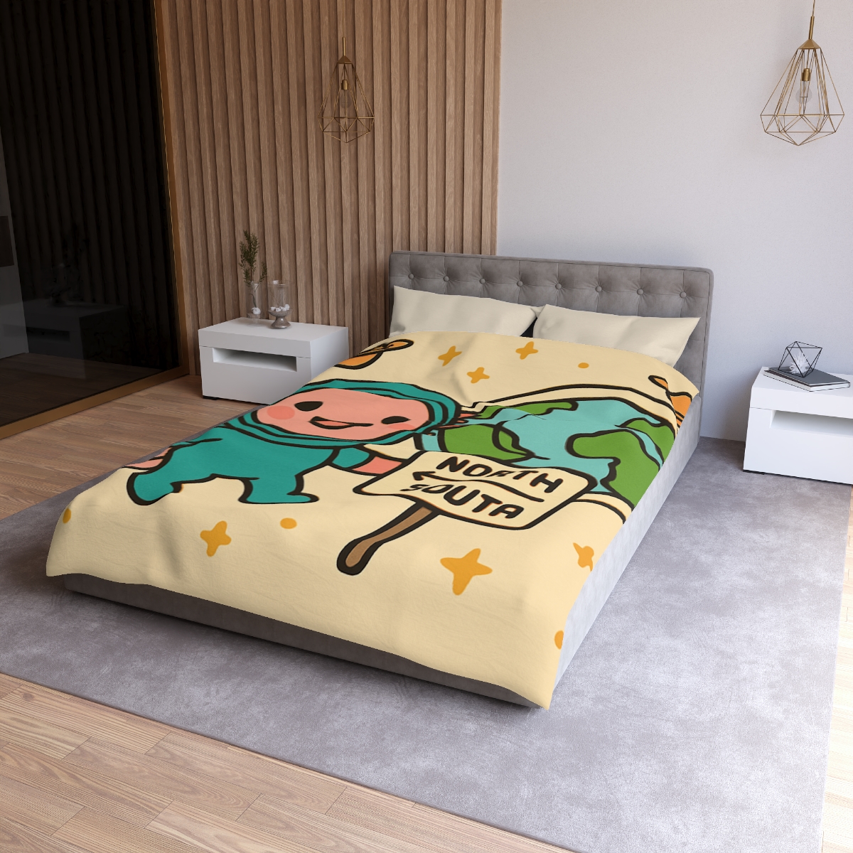 Luna The Axolotl Astronaut And The Bubble Planet Map stylish duvet covers