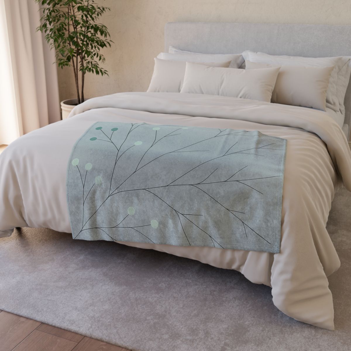 Branching Stem Constellation stylish throw blankets