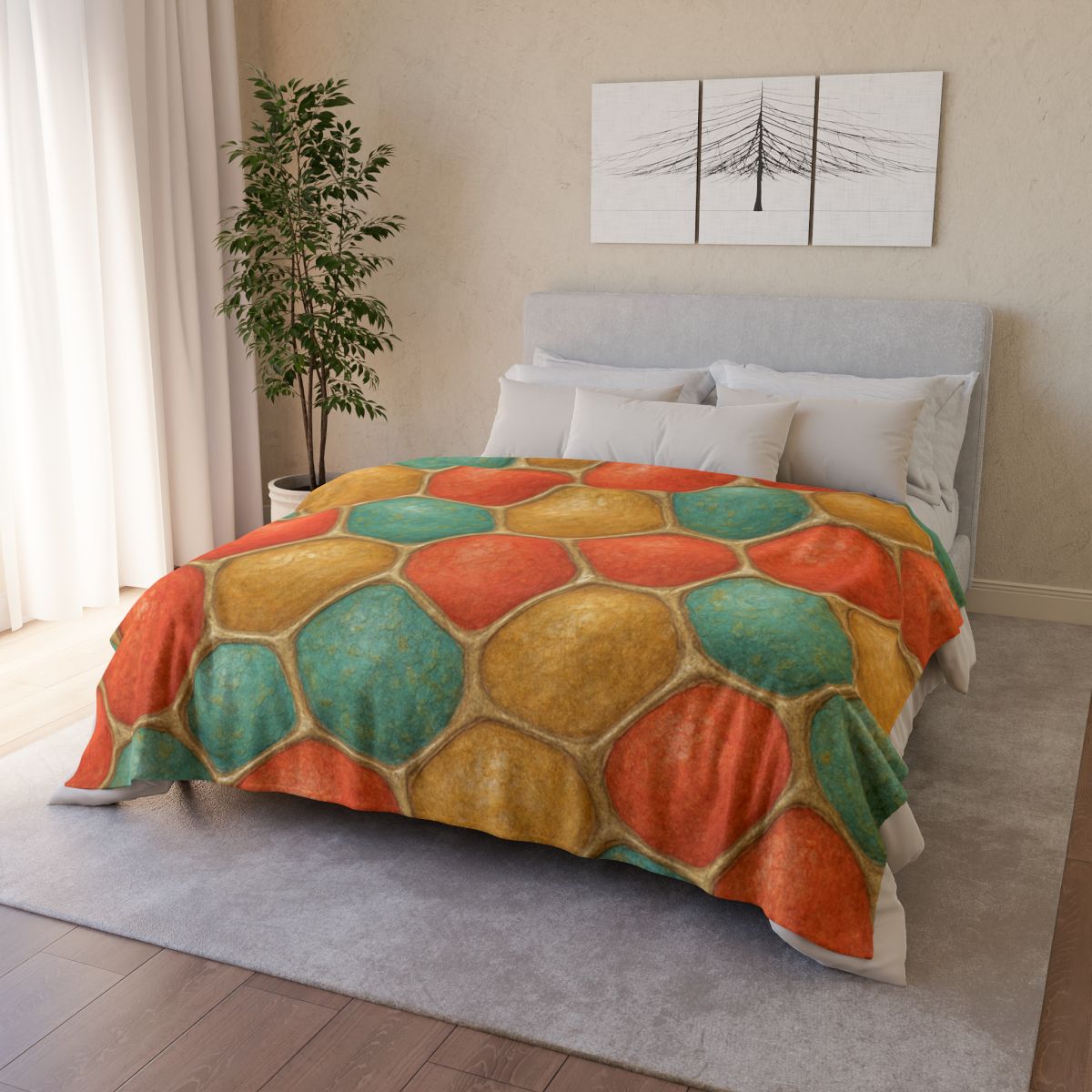 Pod Cluster Mosaic stylish throw blankets