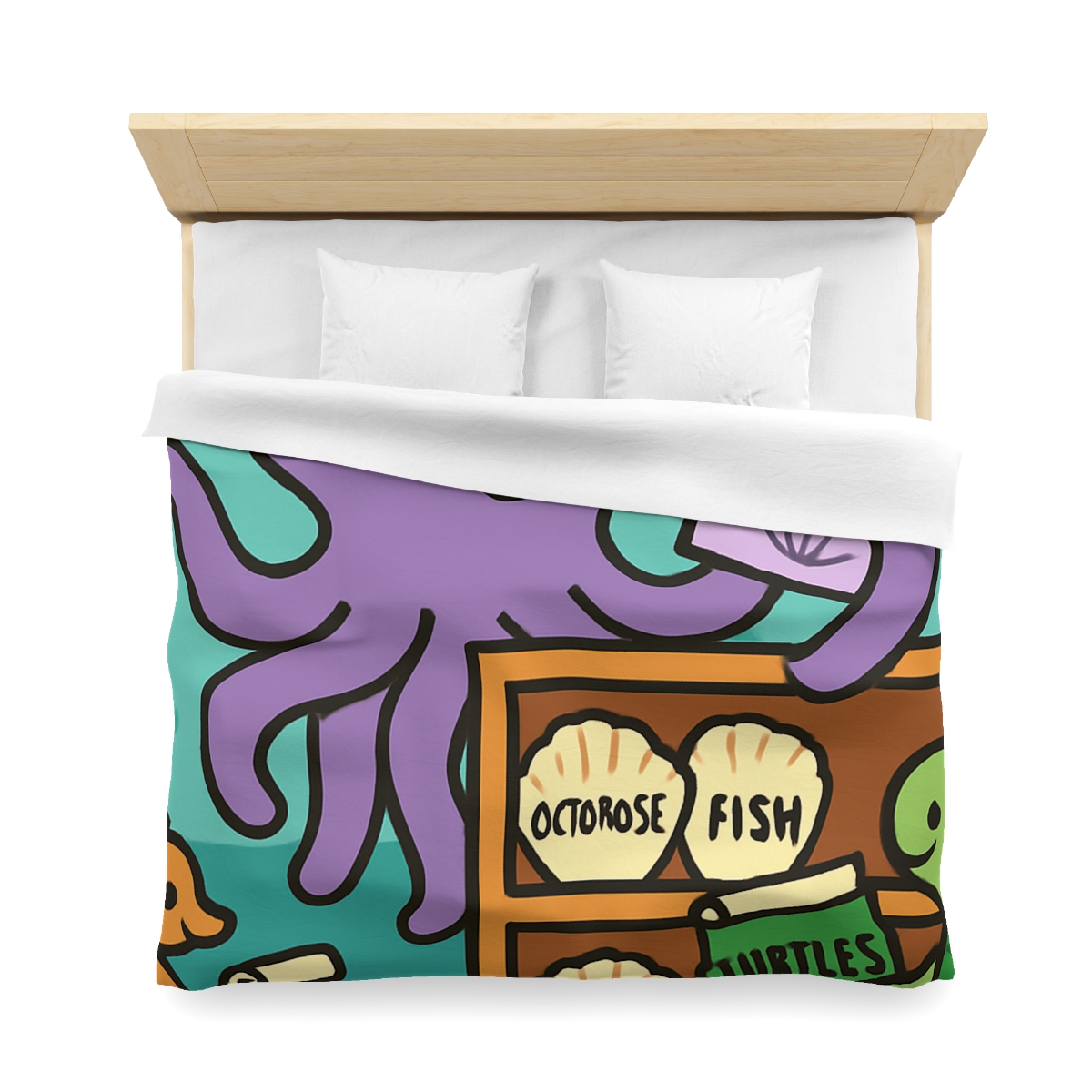 Undersea Library Of The Curious Octopus duvets for gifts