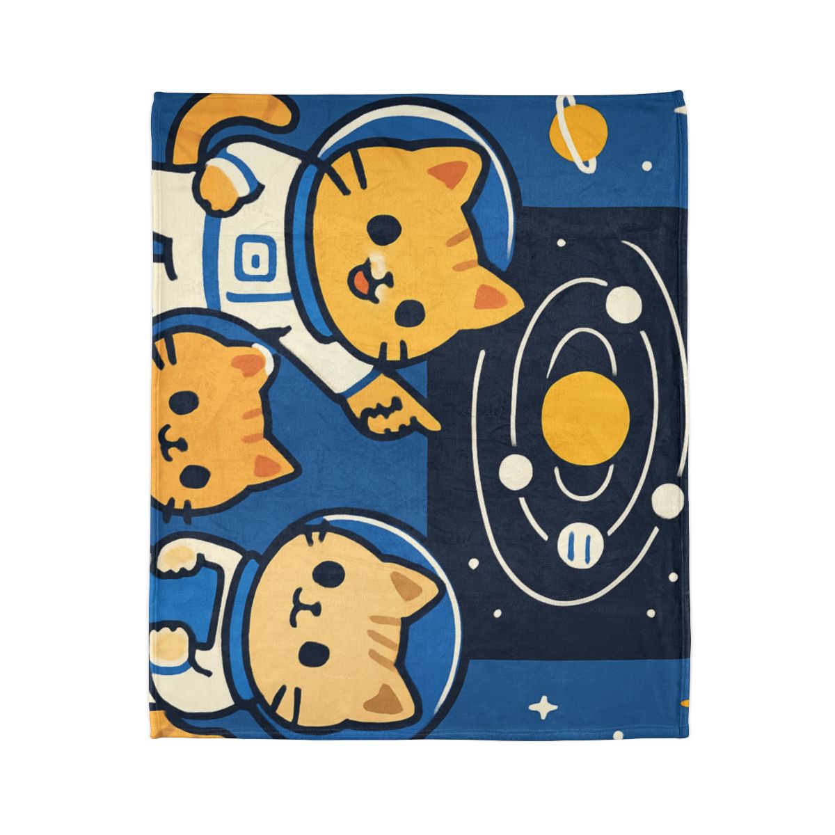 Space School For Curious Cats trendy patterned blankets