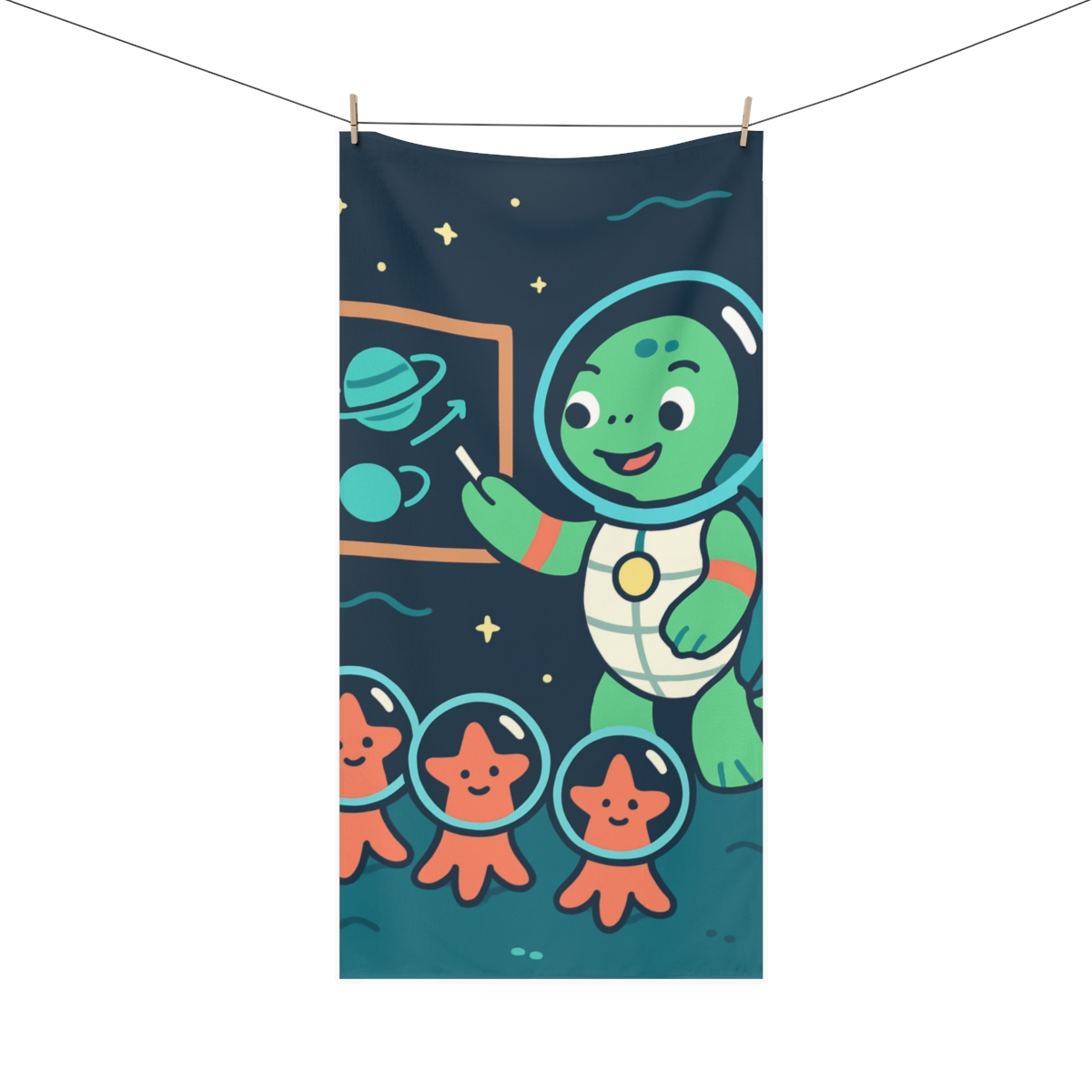 Comet Classroom Turtle designer printed towels