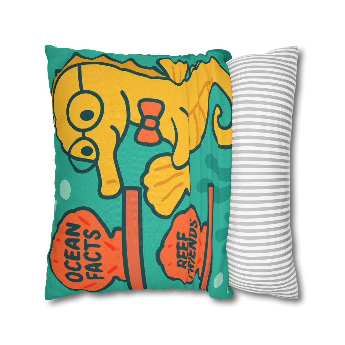 Underwater Library Of The Seahorse Librarian stylish decorative pillowcases