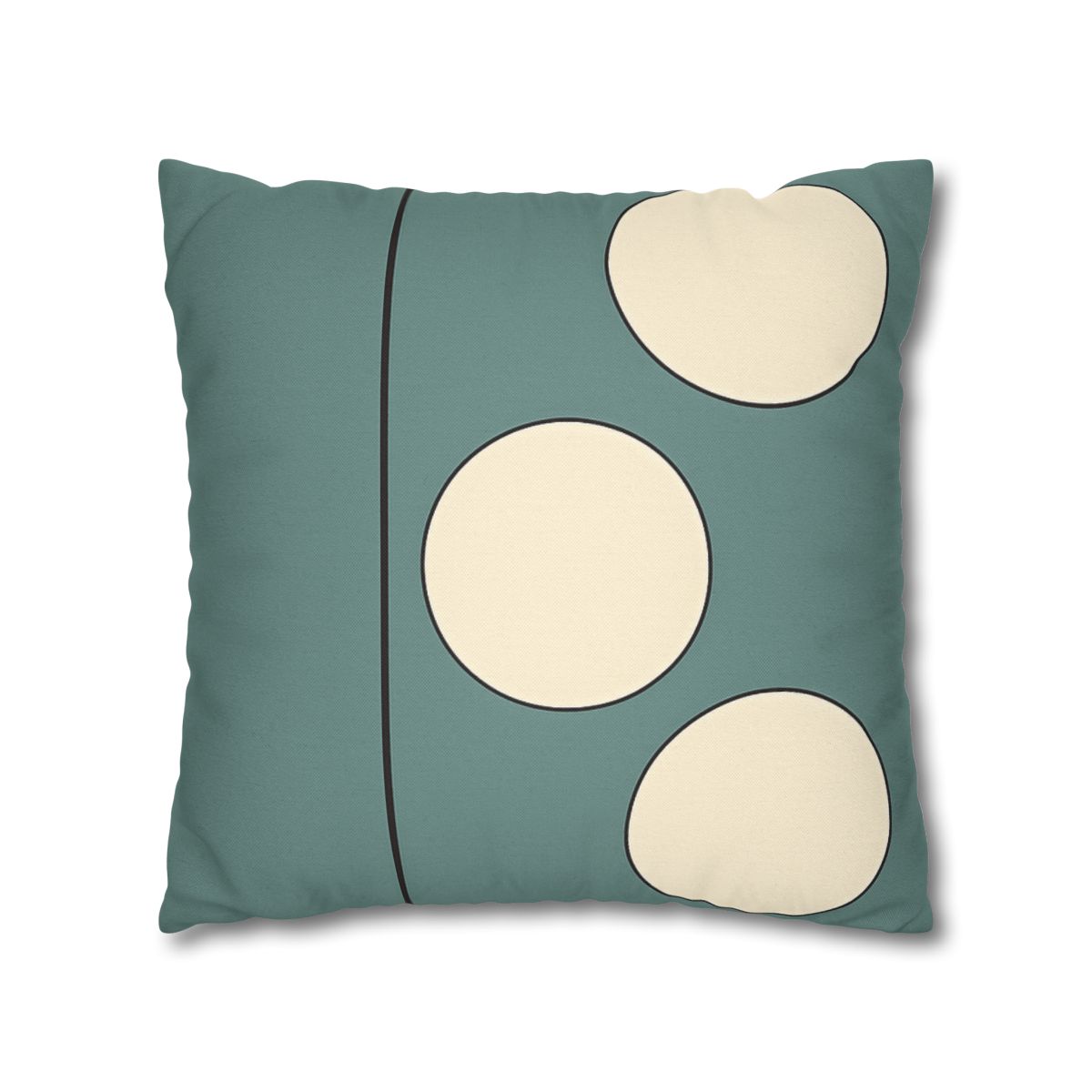 Staggered Trio Of Circles With Thin Divider unique gift pillow cases