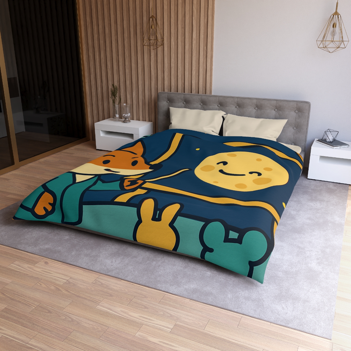 Stargazing Fox And Moon Classroom stylish duvet covers