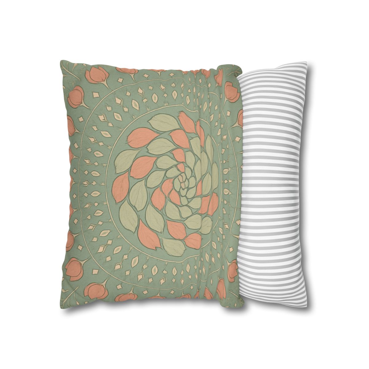 Bud Spiral Mandala designer print pillow cases