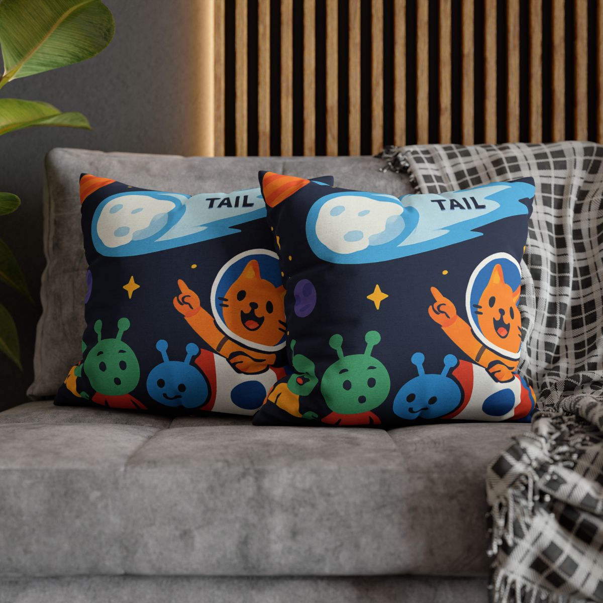 Comet Classroom With Captain Cat personalized pillow covers
