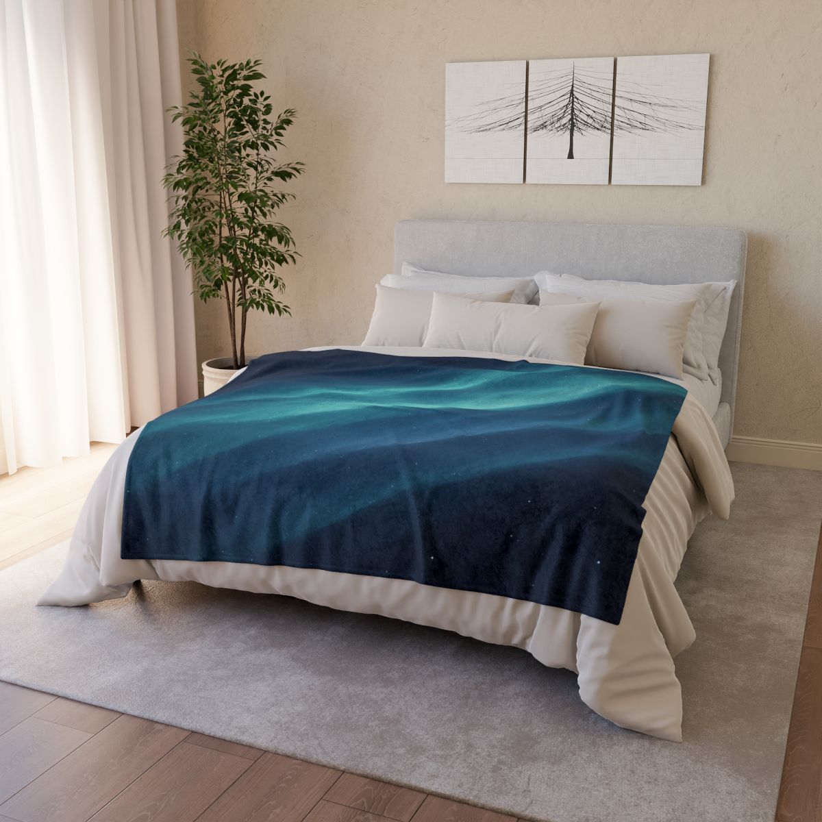 Aurora Particle Drift personalized cozy blankets