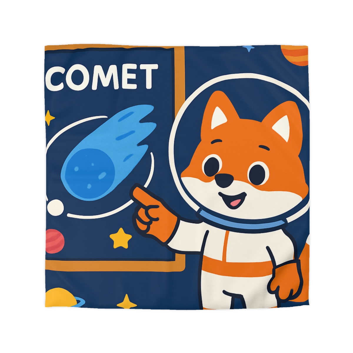 Comet Classroom With Curious Space Fox trendy bedroom duvets