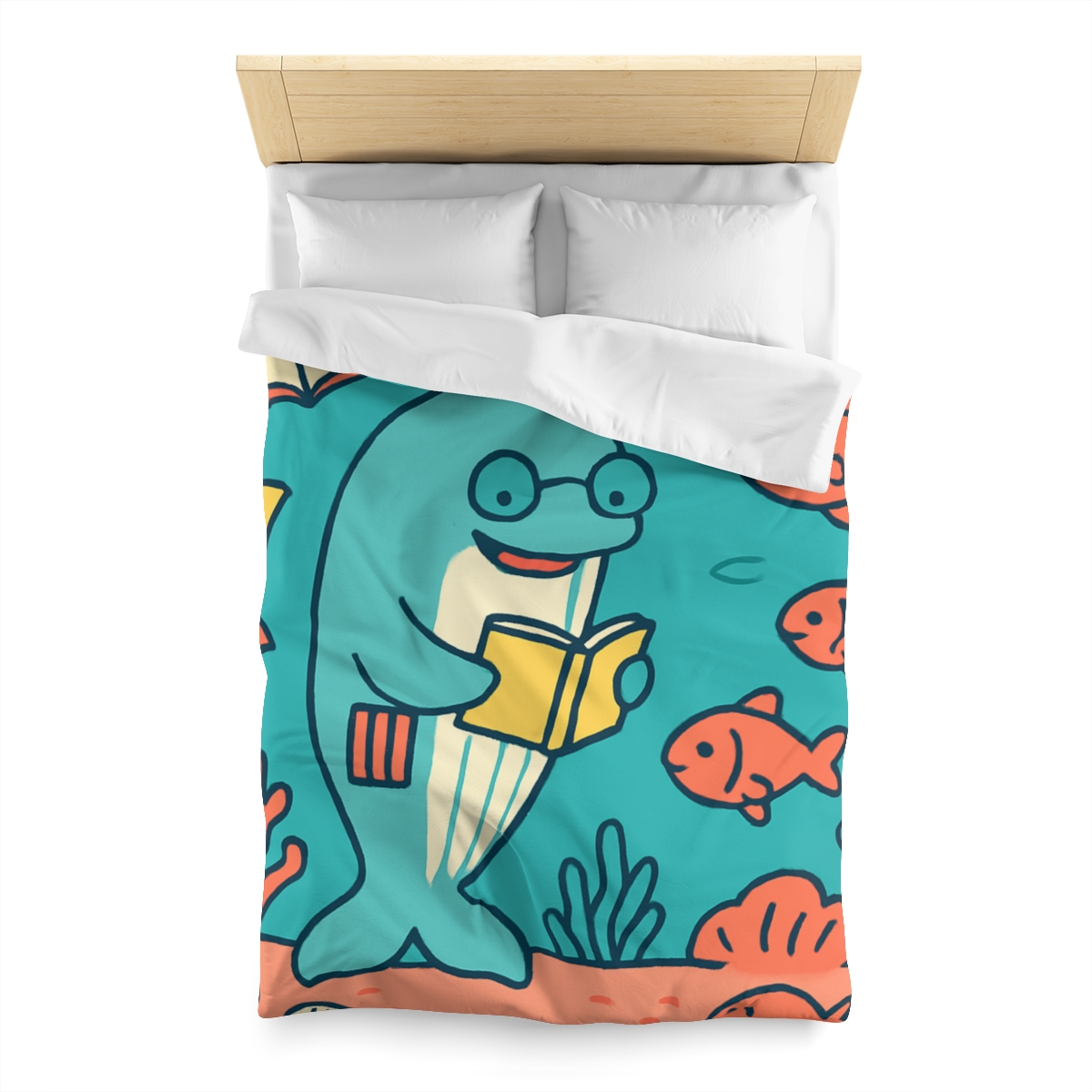 Coral Library Cruise stylish duvet covers