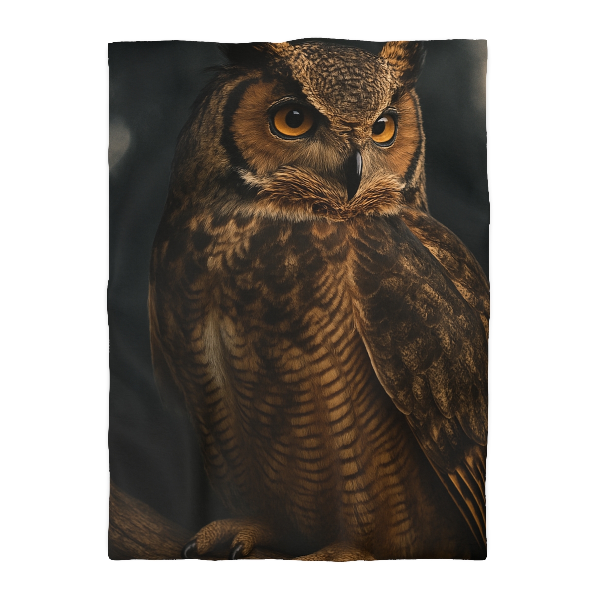 Starlit Perch Great Horned Owl trendy bedroom duvets
