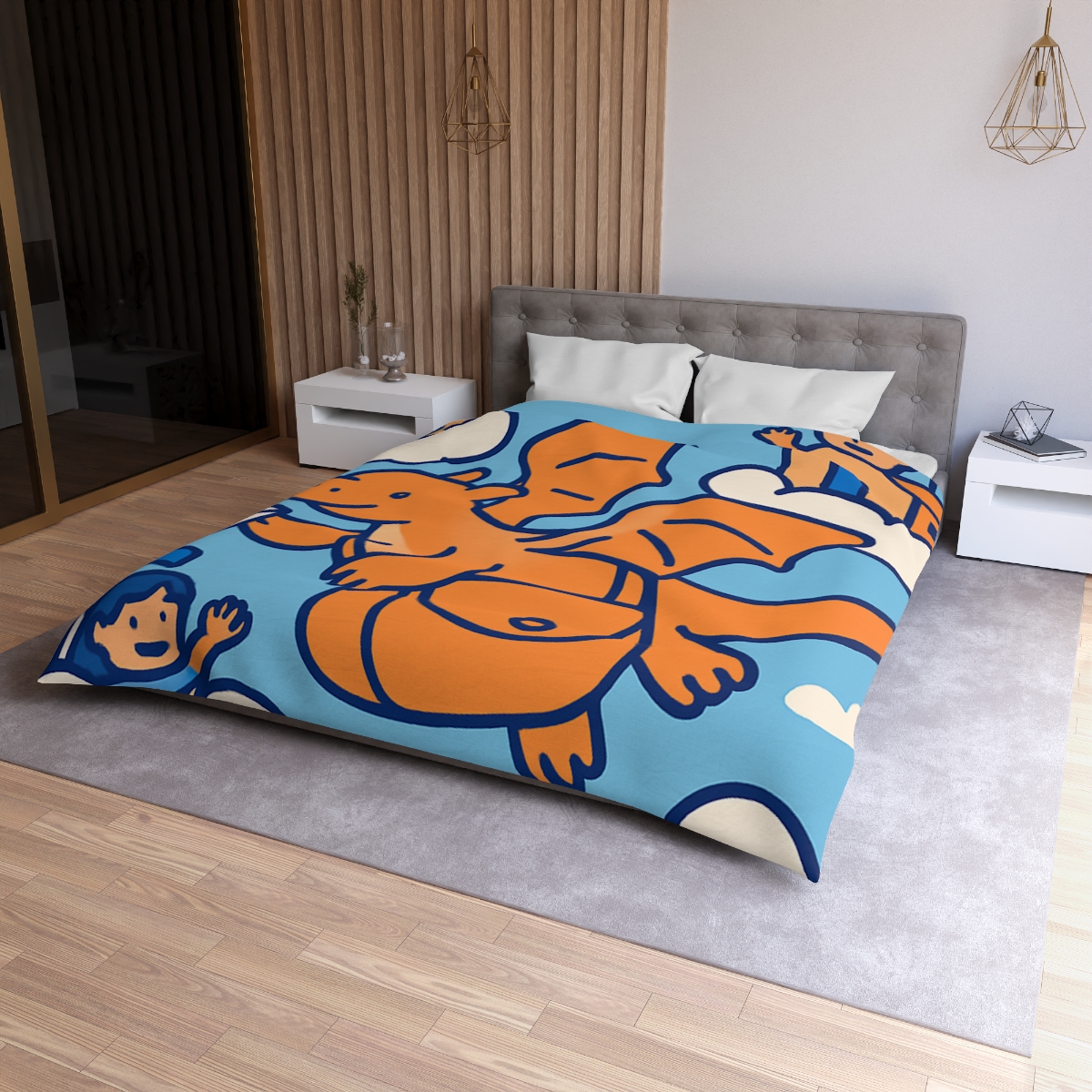 Cloud City Dragon Mail personalized bedding duvets