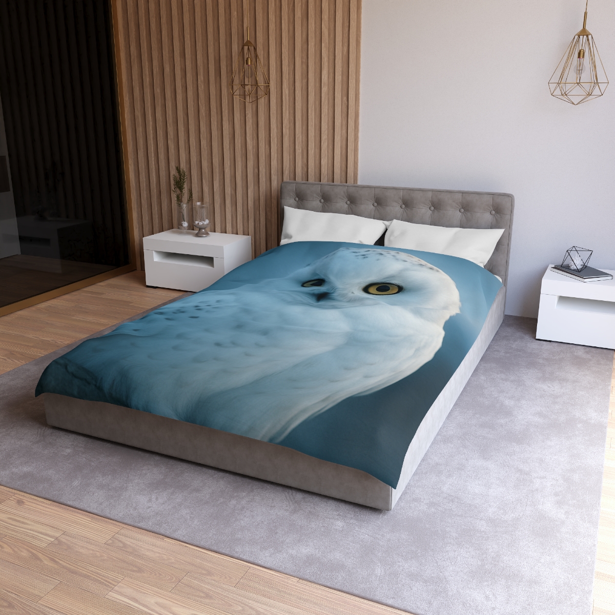Twilight Watcher Snowy Owl stylish duvet covers