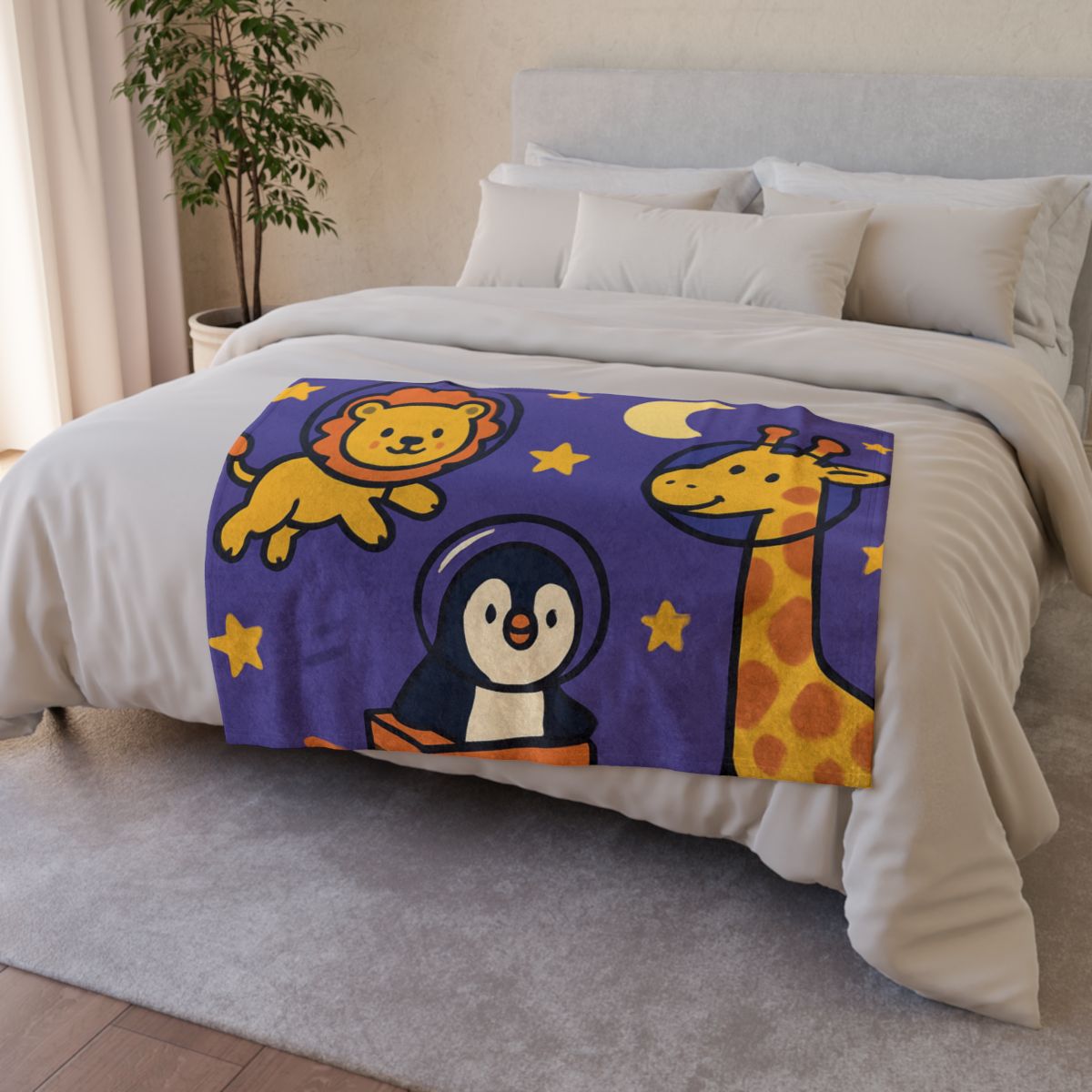 Starry Space Zoo trendy patterned blankets
