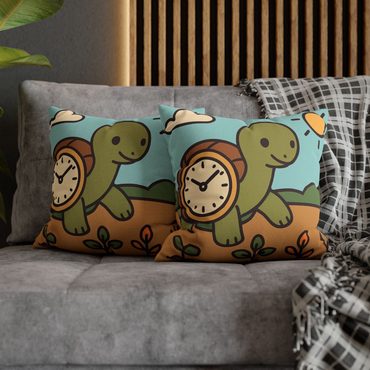 Time Travel Turtle Garden unique gift pillow cases