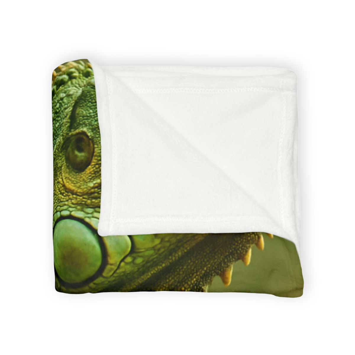 Emerald Drift Green Iguana soft fleece blankets