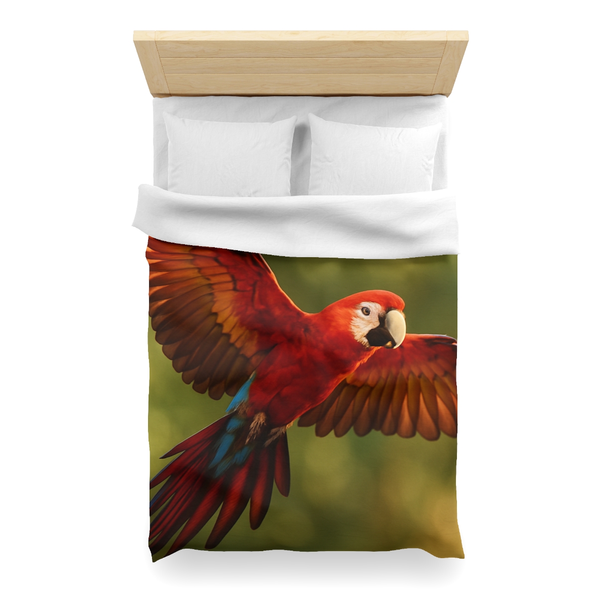 Scarlet Arc Macaw In Flight personalized bedding duvets