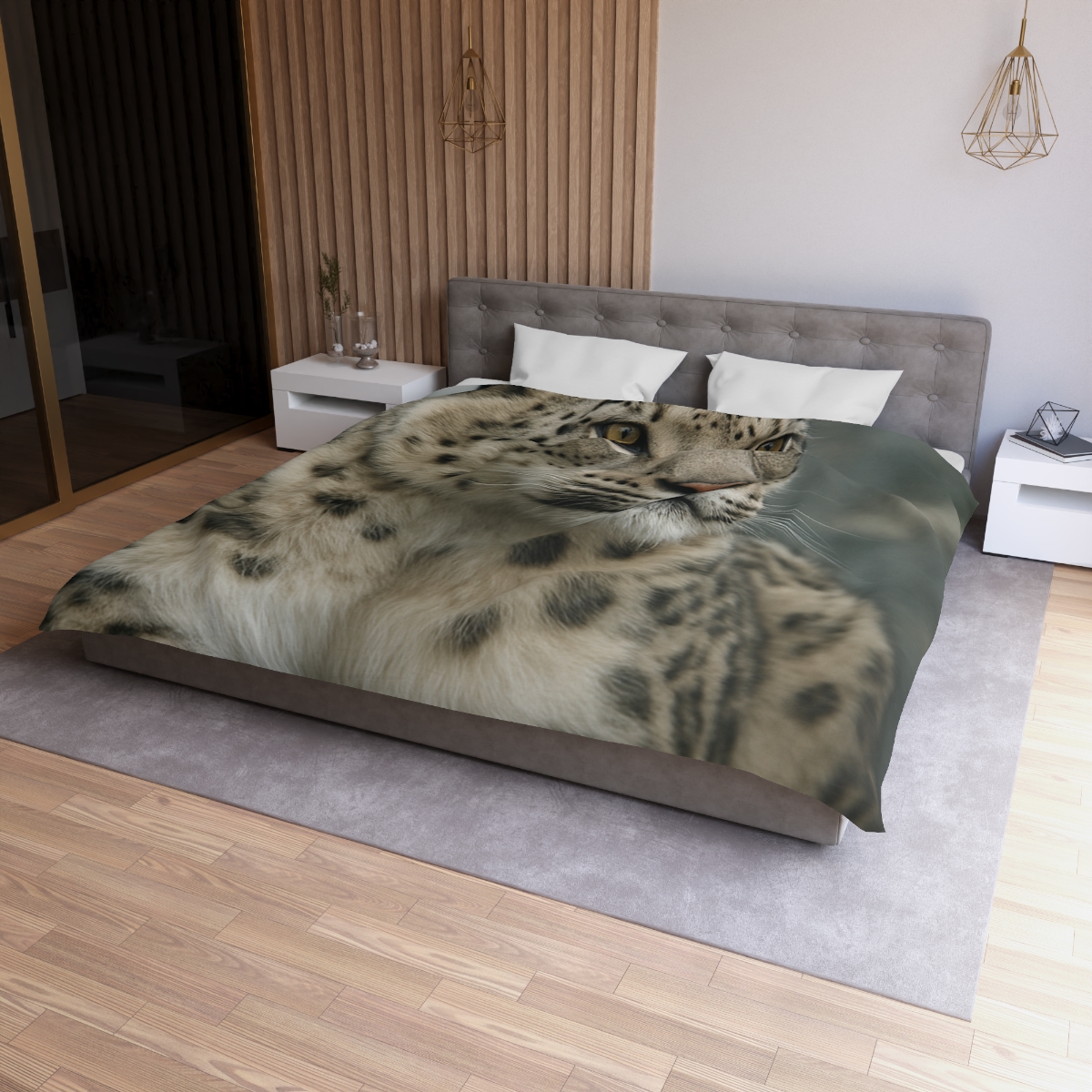 Highland Phantom Snow Leopard unique patterned duvets