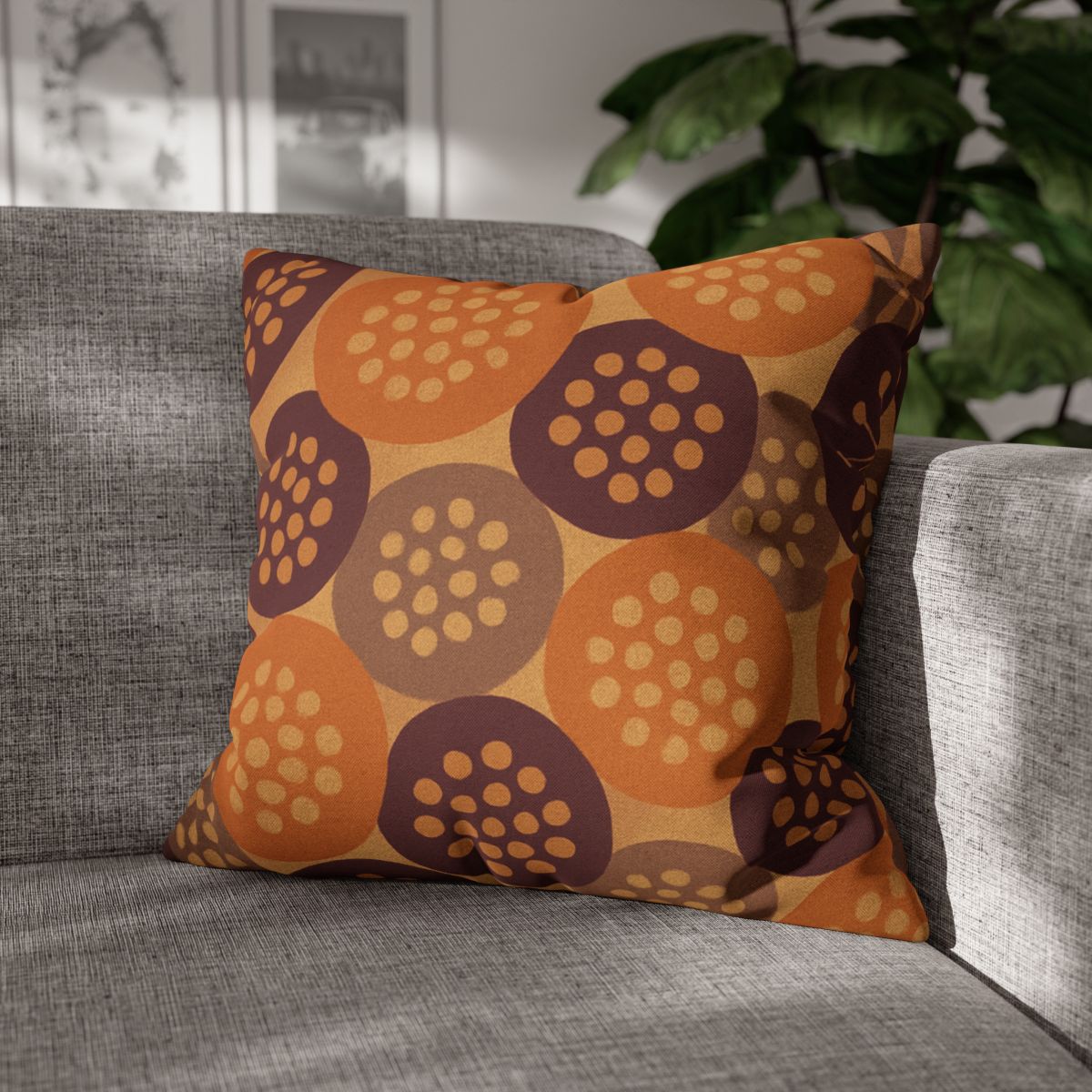 Seed Pod Cluster Mosaic custom pillow cases