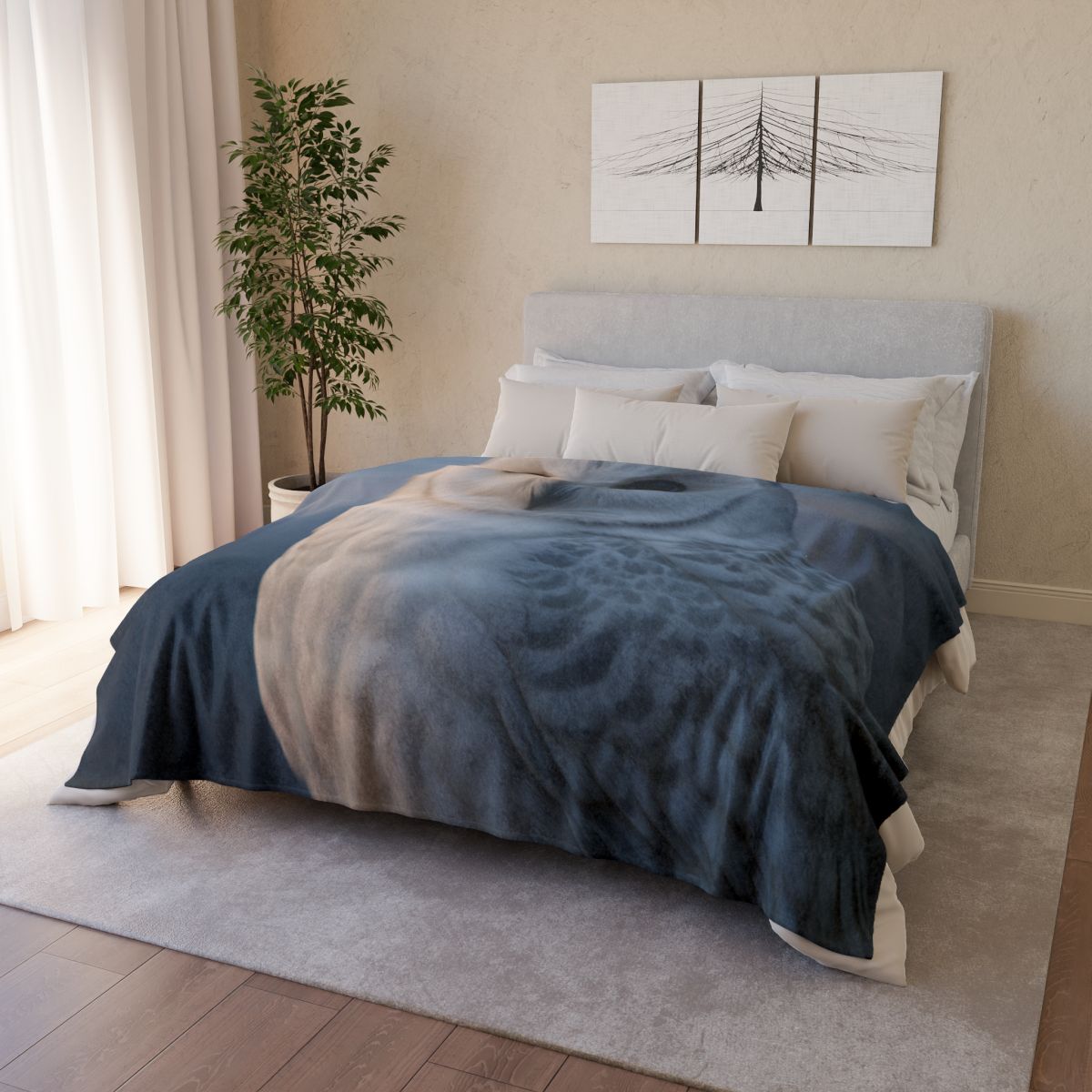 Twilight Watcher Snowy Owl unique gift blankets