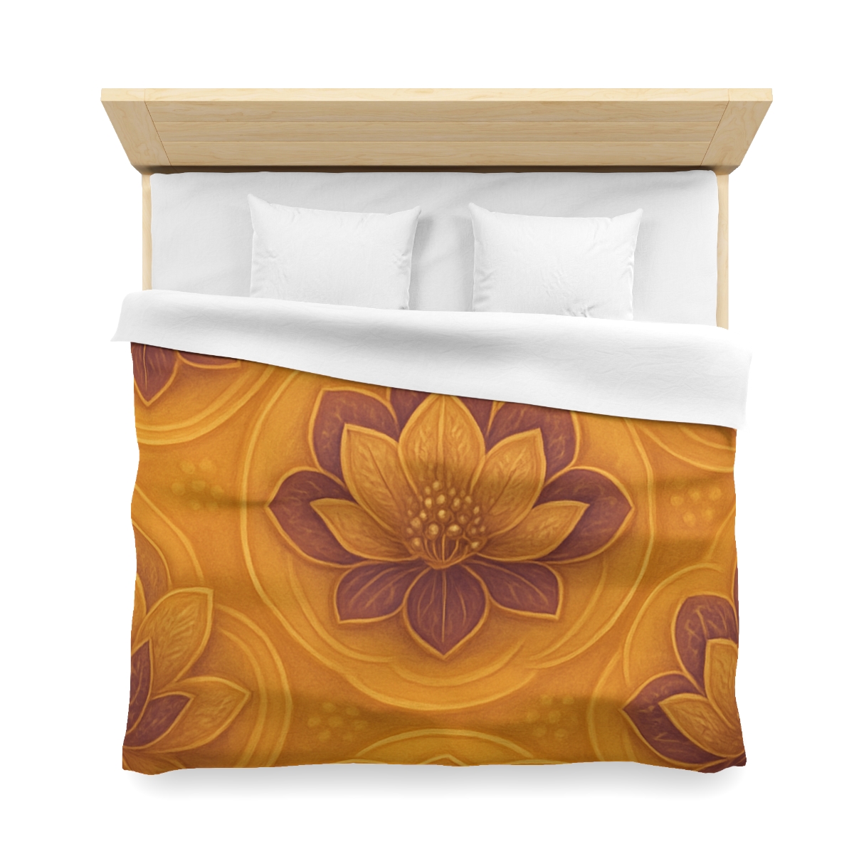 Auric Blossom Halo designer printed duvets