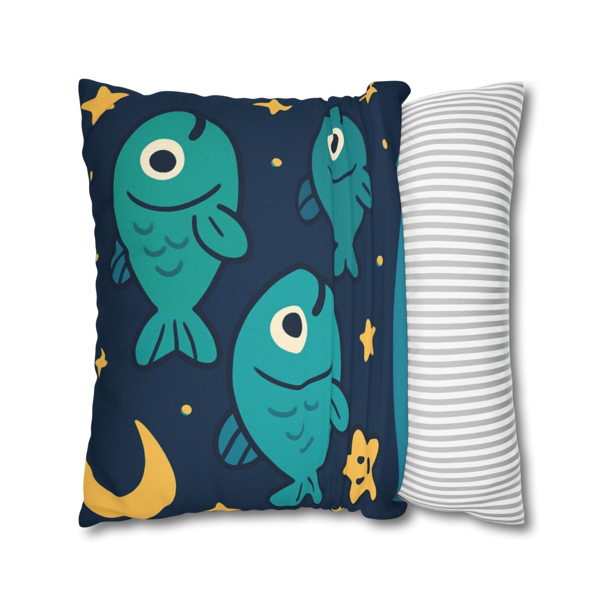 Starry Space Fish School soft cotton pillow cases
