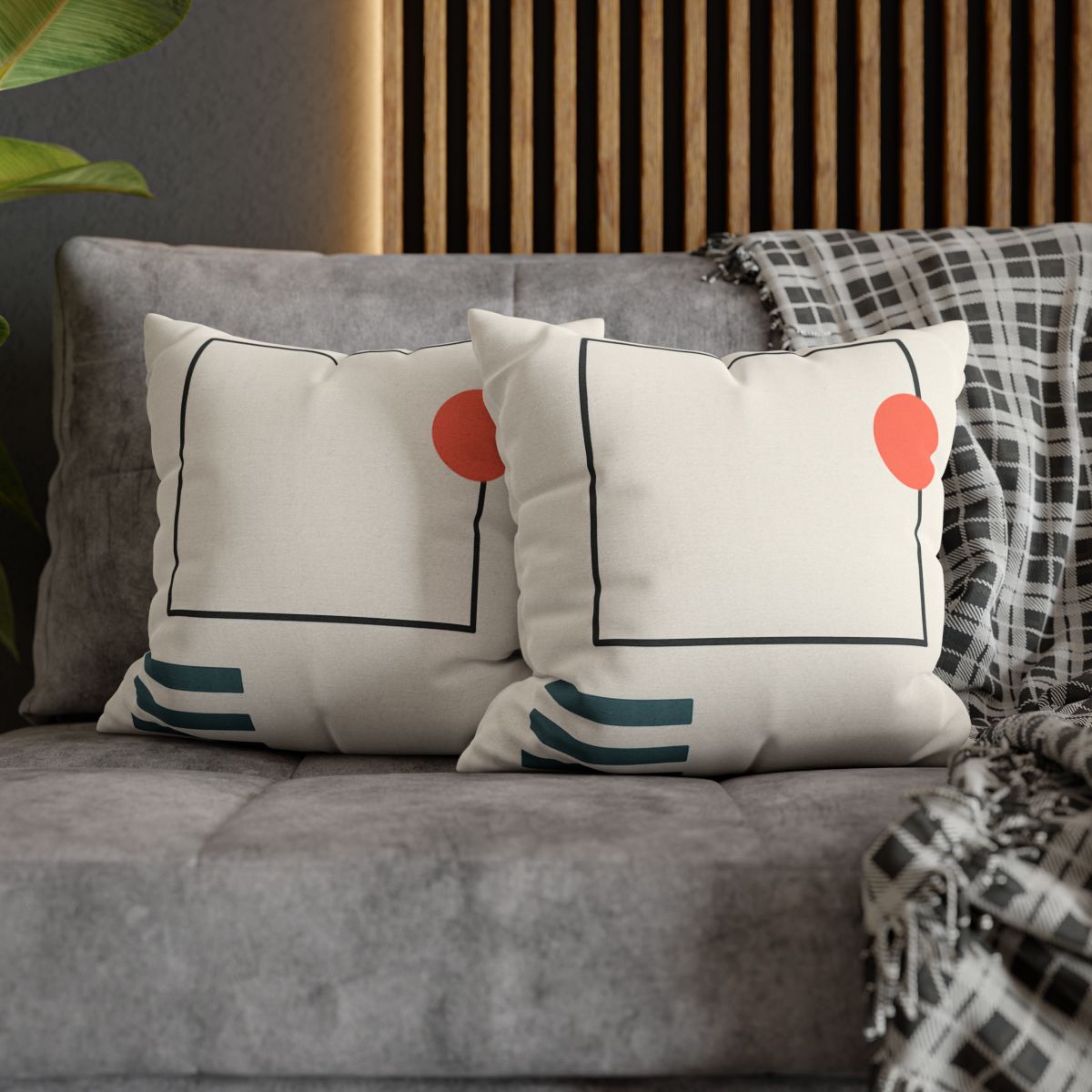 Quiet Orbit With Split Frame designer print pillow cases