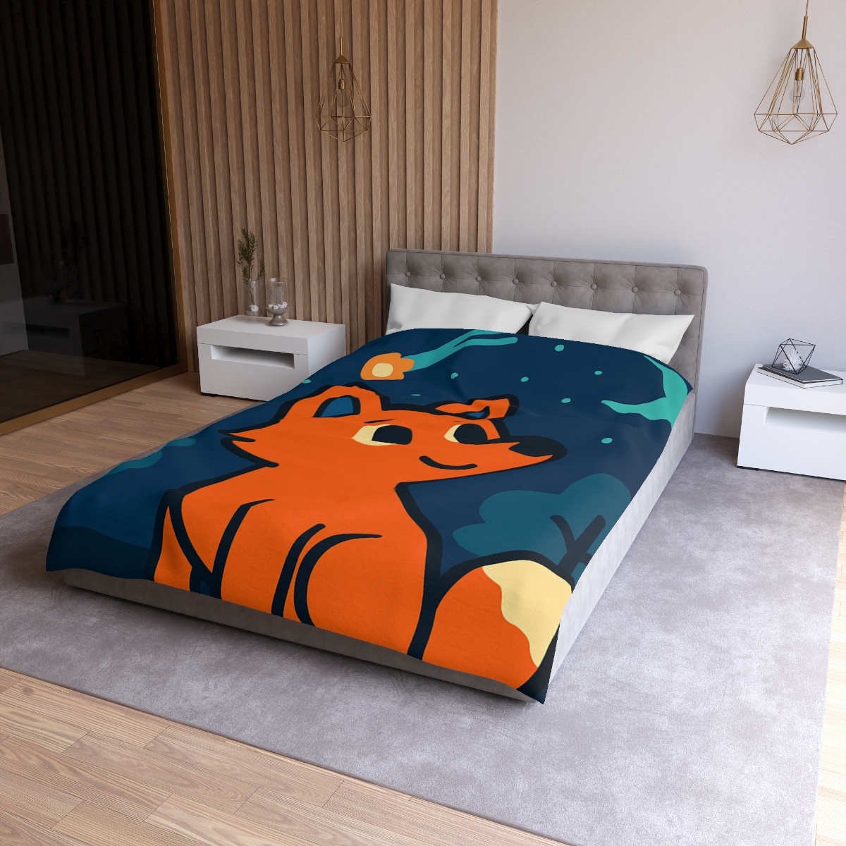 Starlight Forest Fox custom duvets