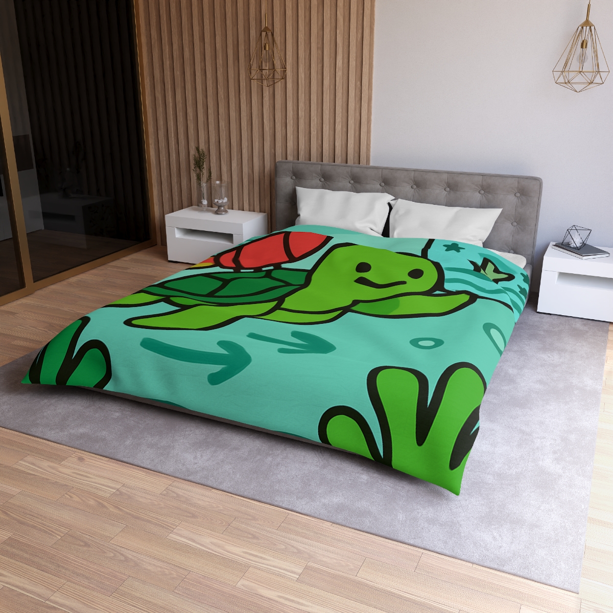 Underwater Rocket Turtle warm winter duvets