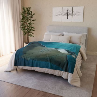 Silk Wing Drift Manta Ray personalized cozy blankets