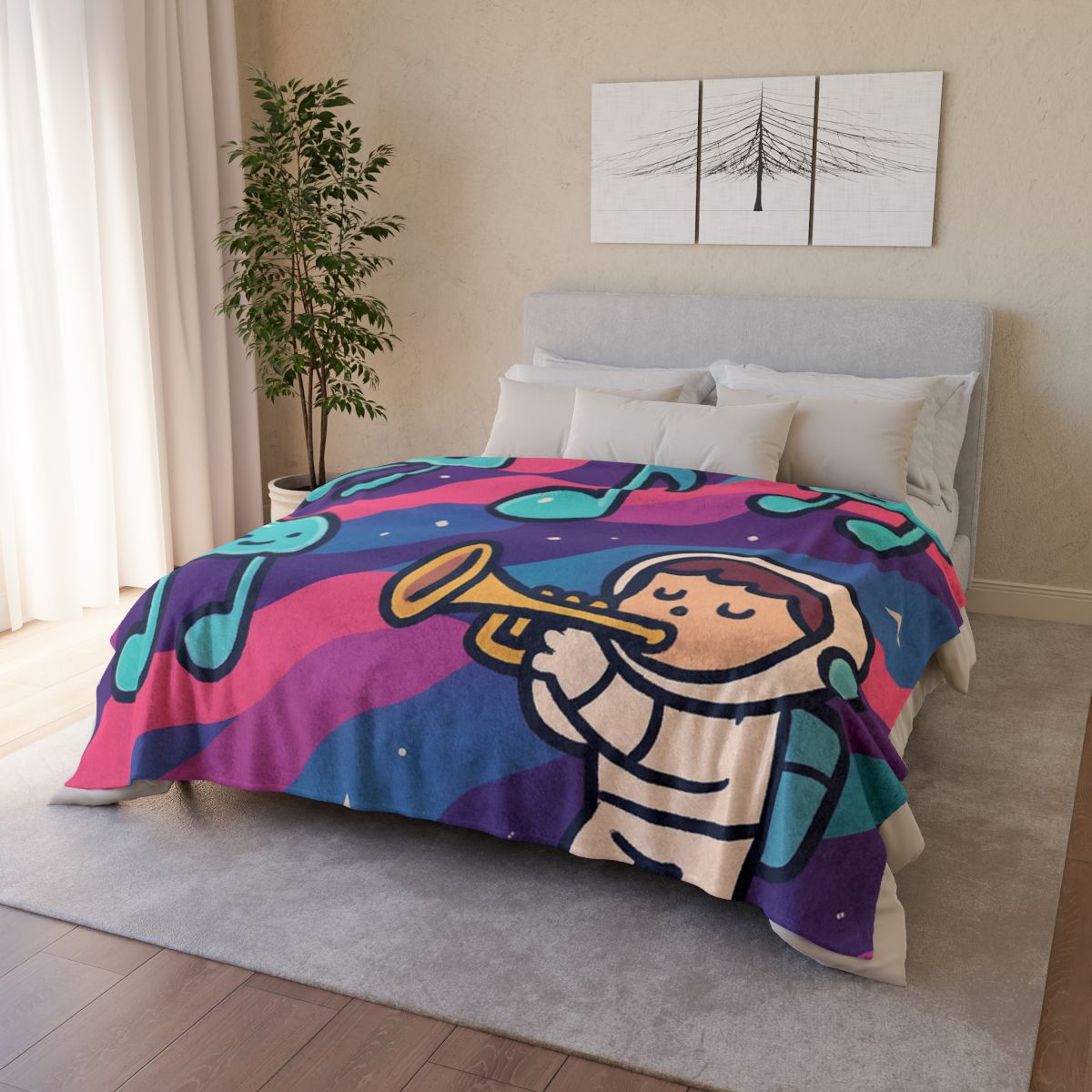 Nebula Jellyfish Orchestra decorative home blankets