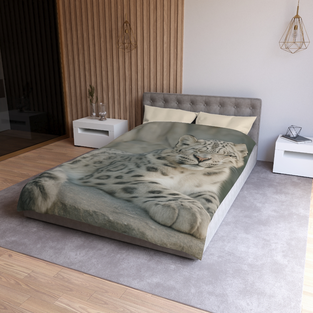 Hidden Realm Snow Leopard unique patterned duvets