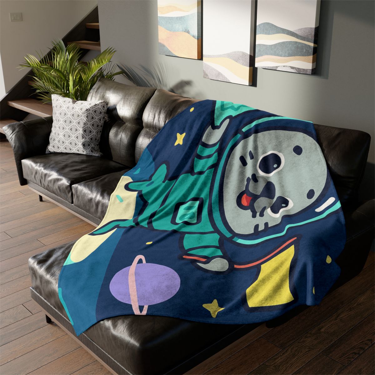 Starry Seal Explorer stylish throw blankets