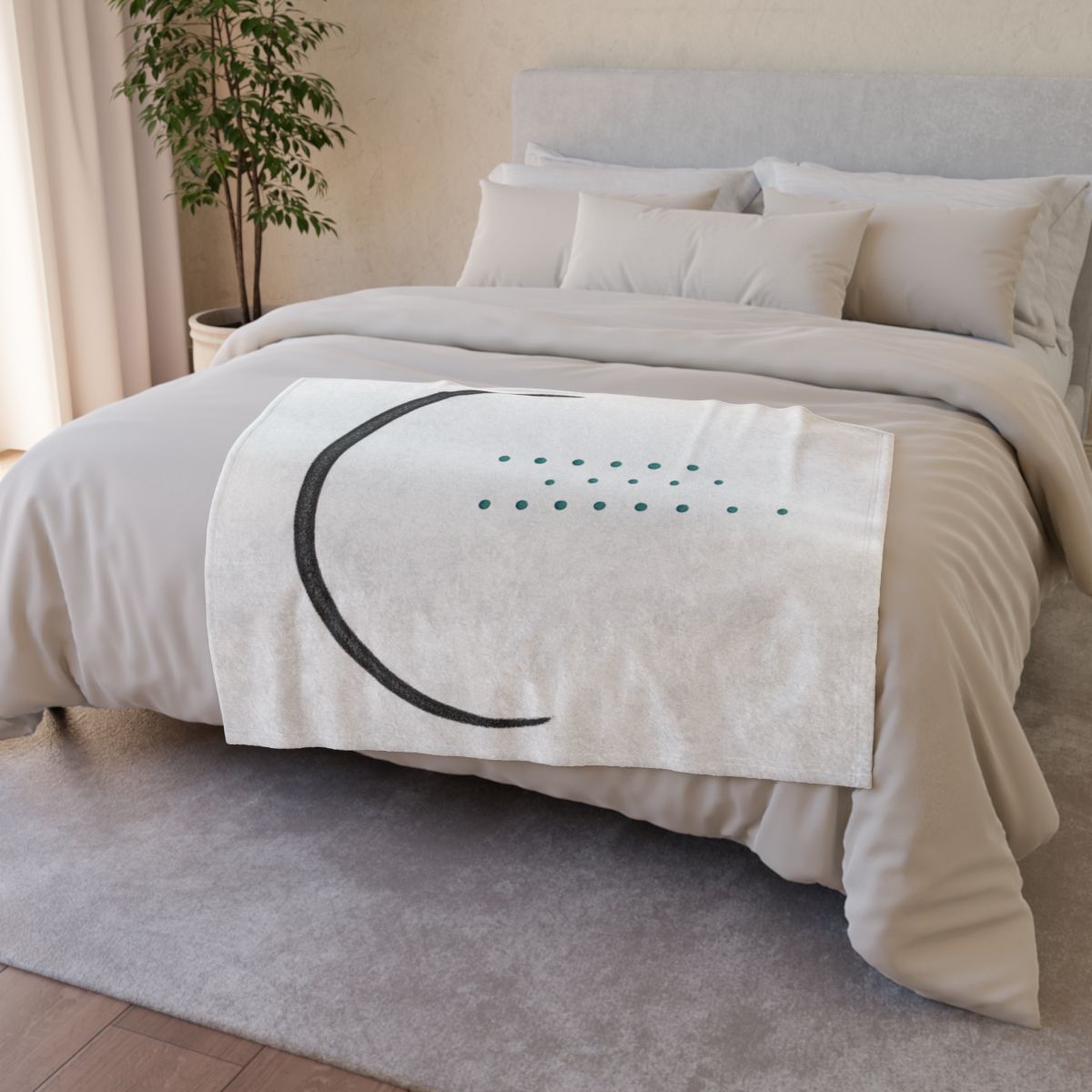 Split Crescent And Parallel Dots unique gift blankets