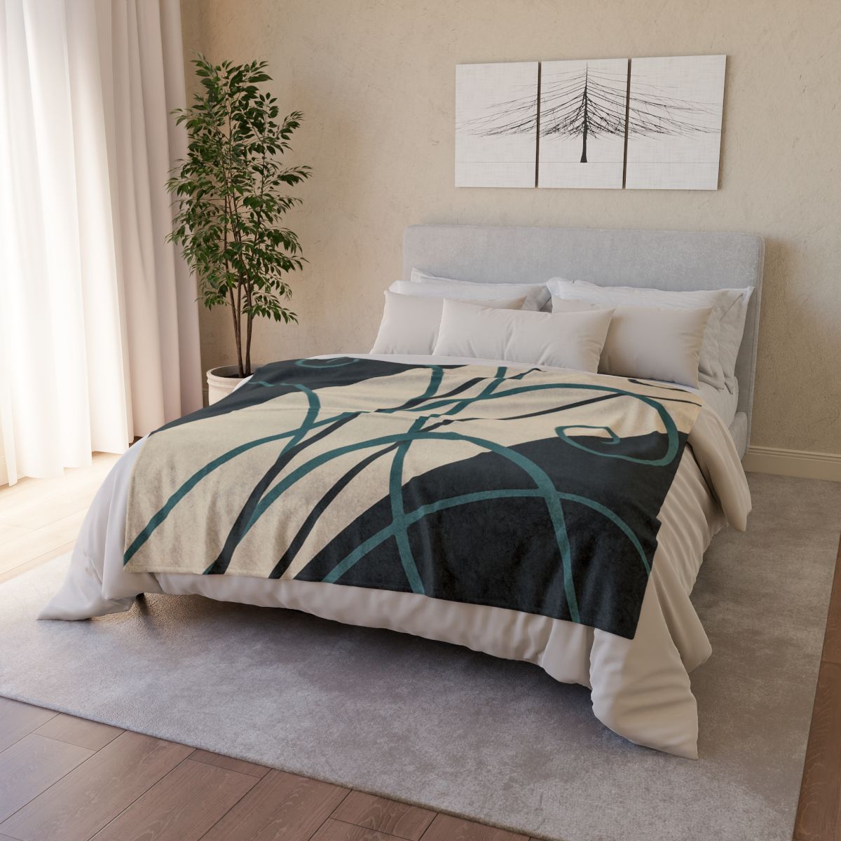 Tendril Motion Study stylish throw blankets