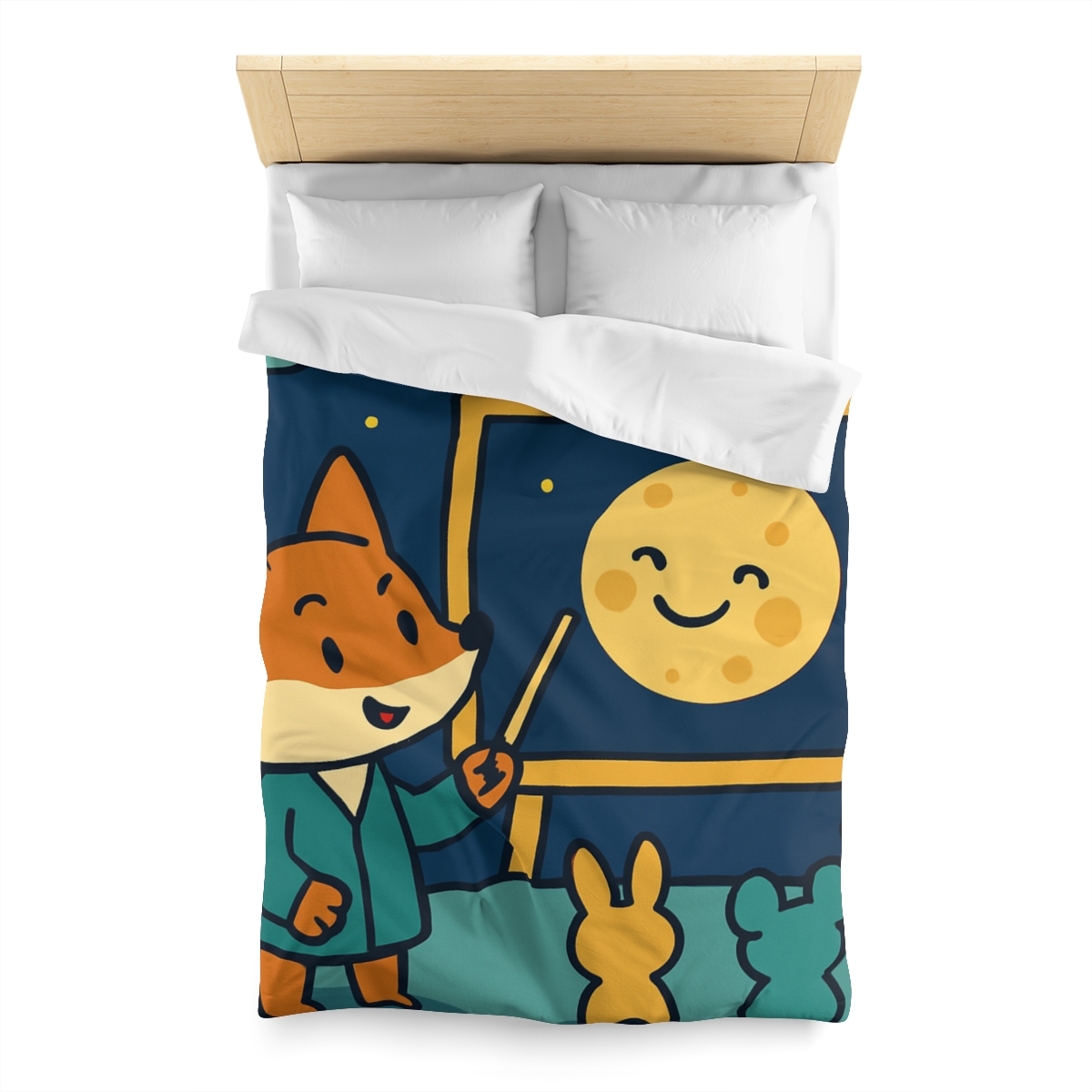 Stargazing Fox And Moon Classroom stylish duvet covers