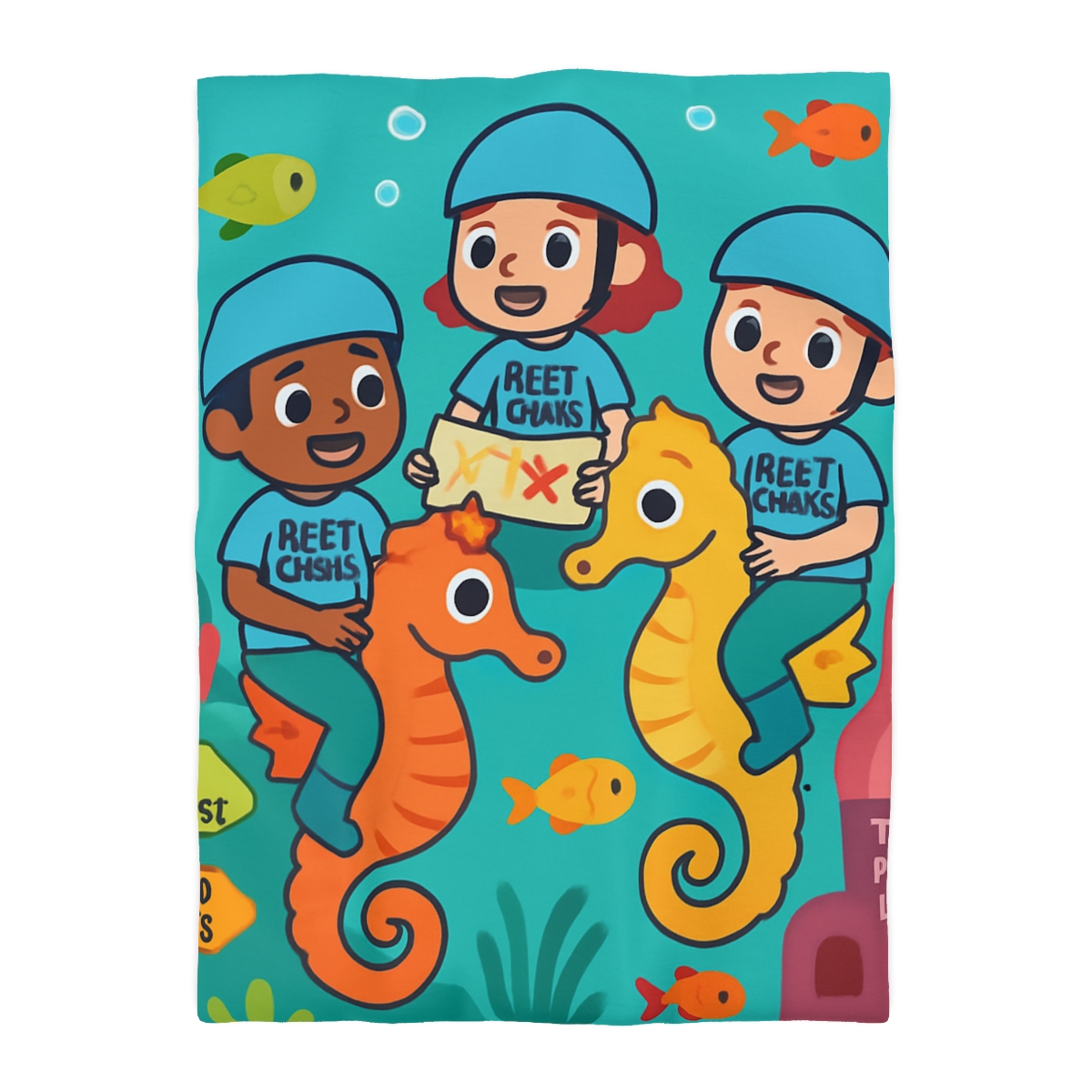 Coral City Map Of The Friendly Reef Rangers designer printed duvets