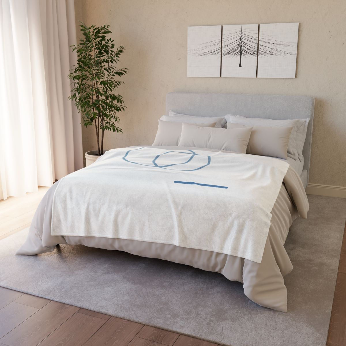 Offset Rings With Quiet Line trendy patterned blankets