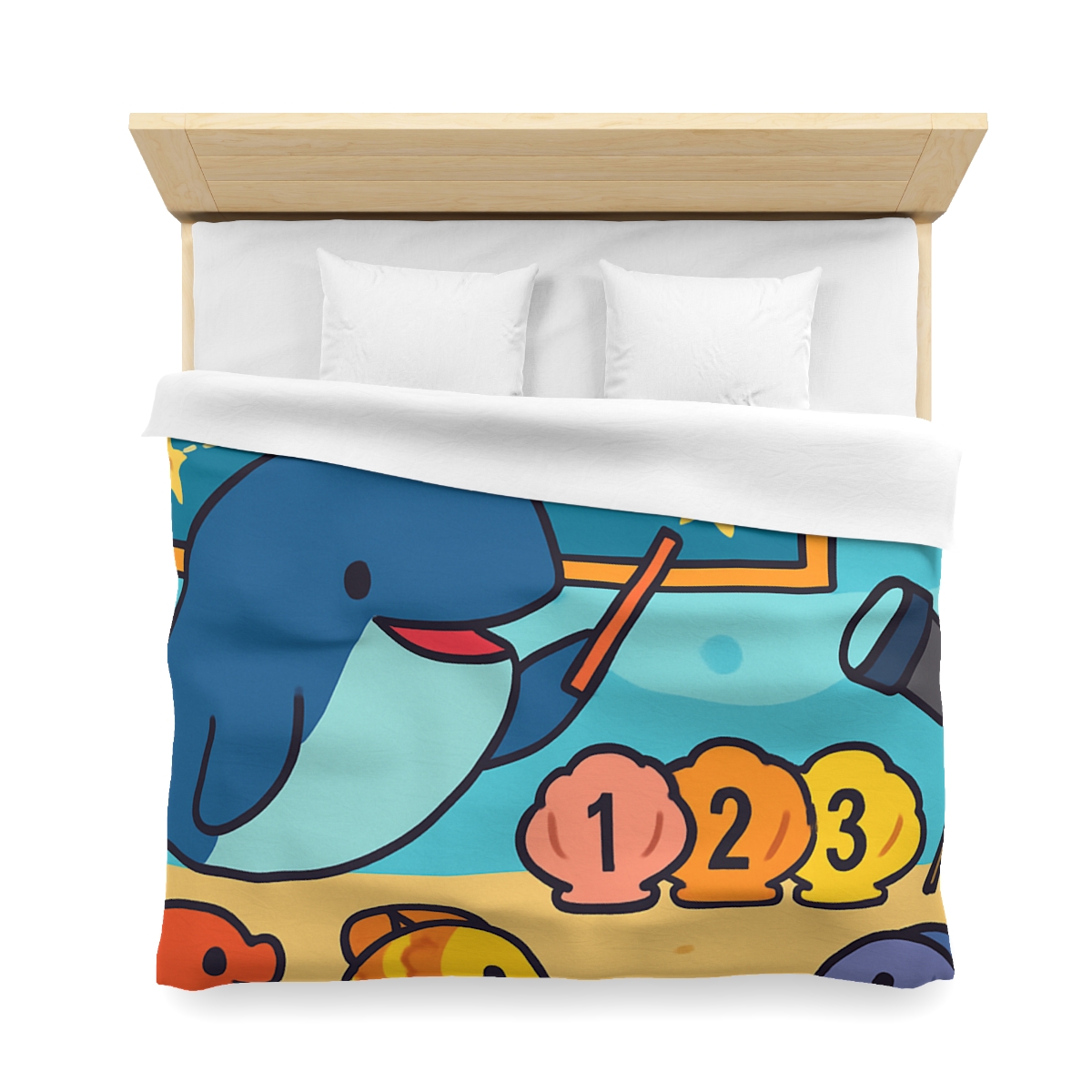 Cosmic Coral Classroom unique patterned duvets