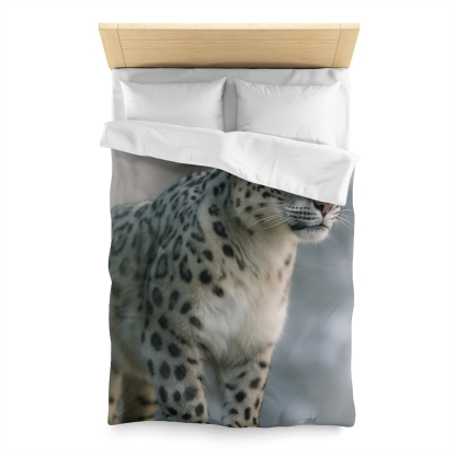 Cliff Phantom Snow Leopard soft comforter duvets
