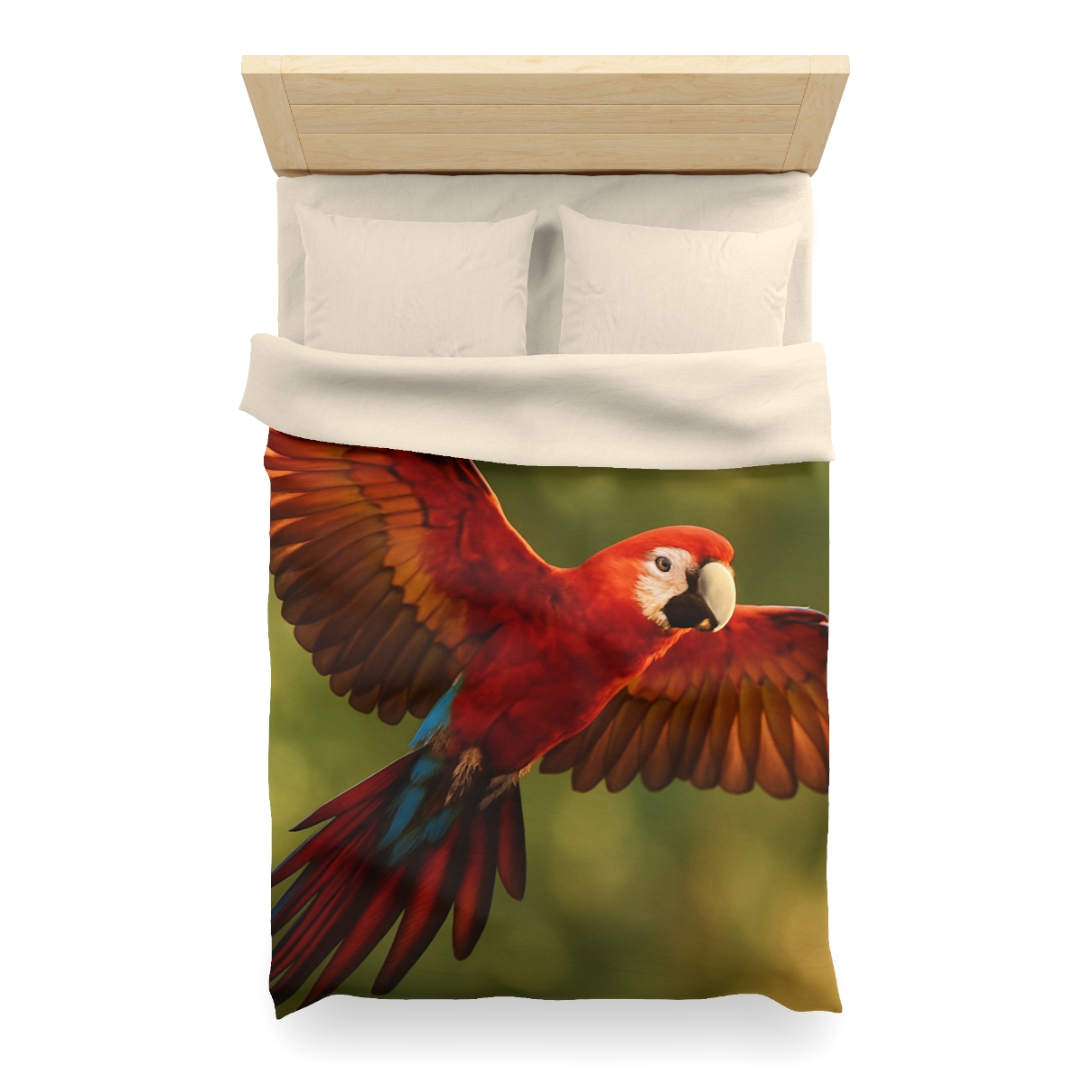 Scarlet Arc Macaw In Flight personalized bedding duvets