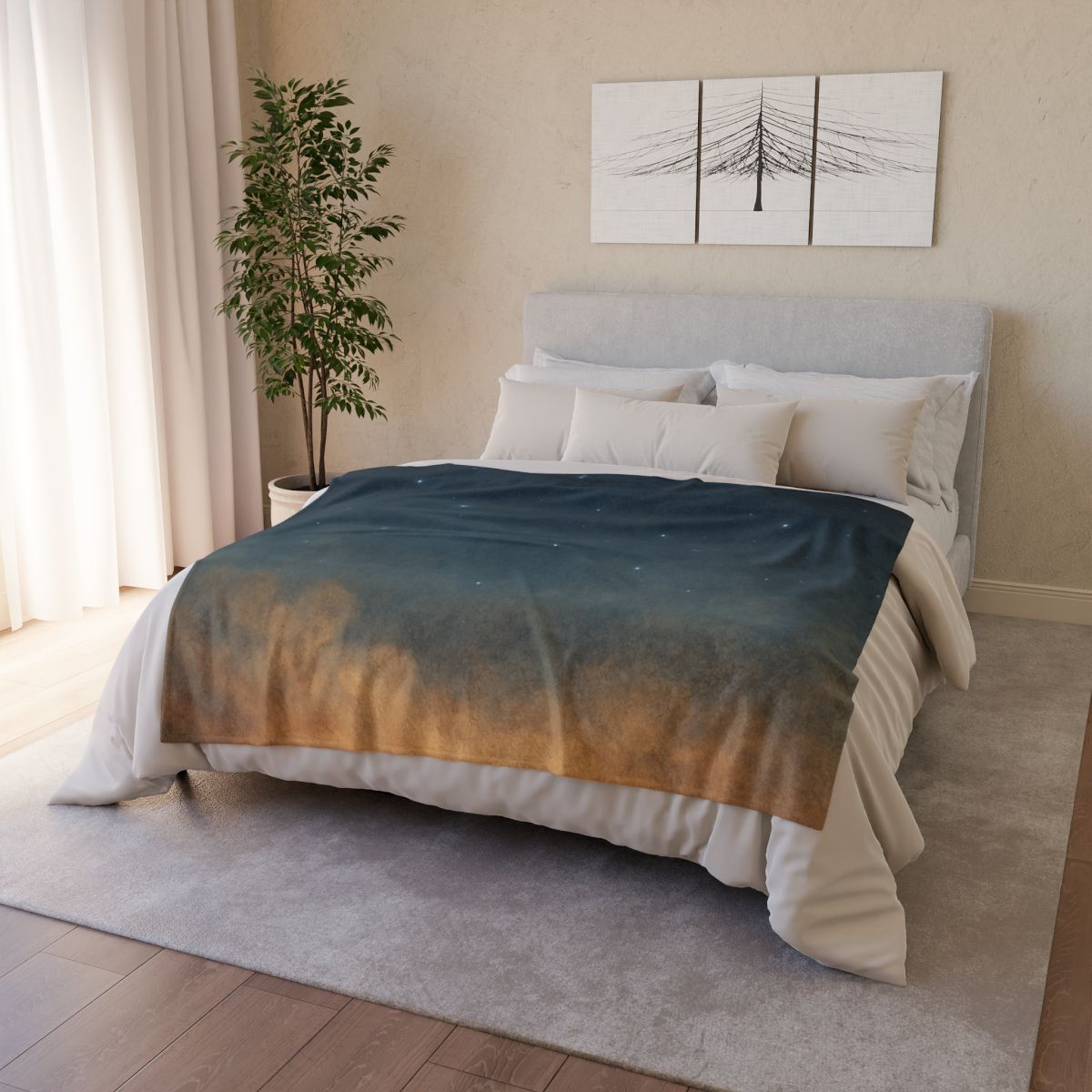 Starlit Dust Horizon stylish throw blankets