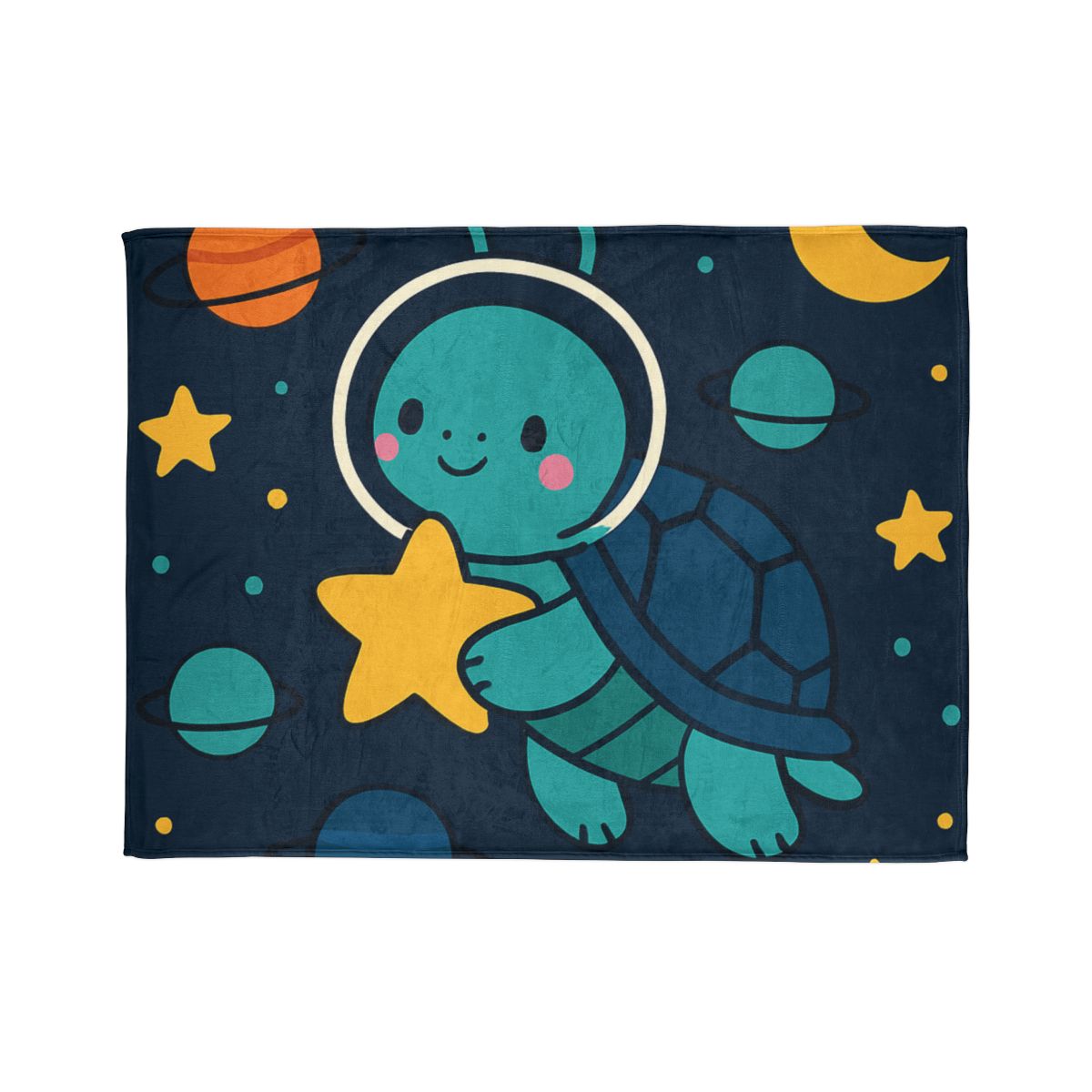 Starlight Space Turtle soft fleece blankets