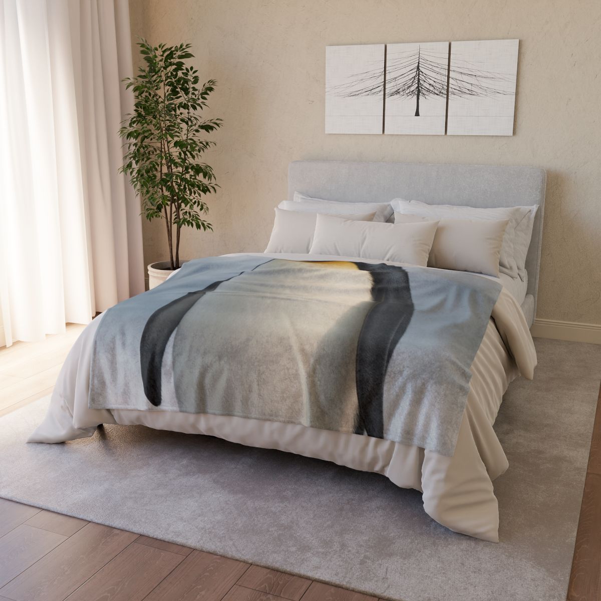 Frost Line Emperor Penguin trendy patterned blankets