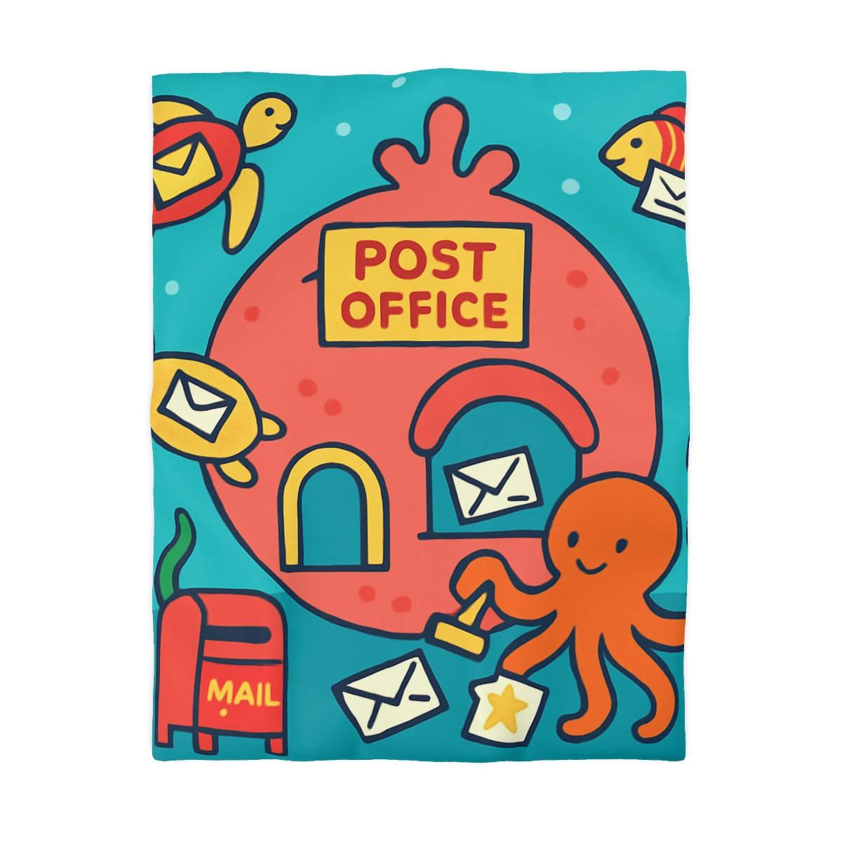 Coral Reef Planet Post Office soft comforter duvets