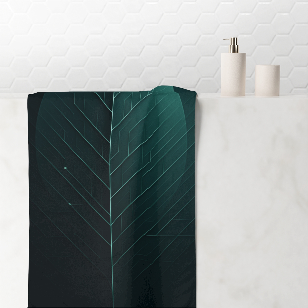 Veined Canopy Circuitry trendy hand towels