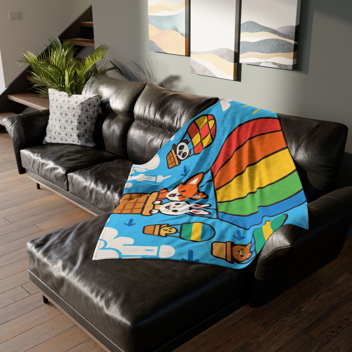 Cloud City Balloon Race unique gift blanketscustom blankets