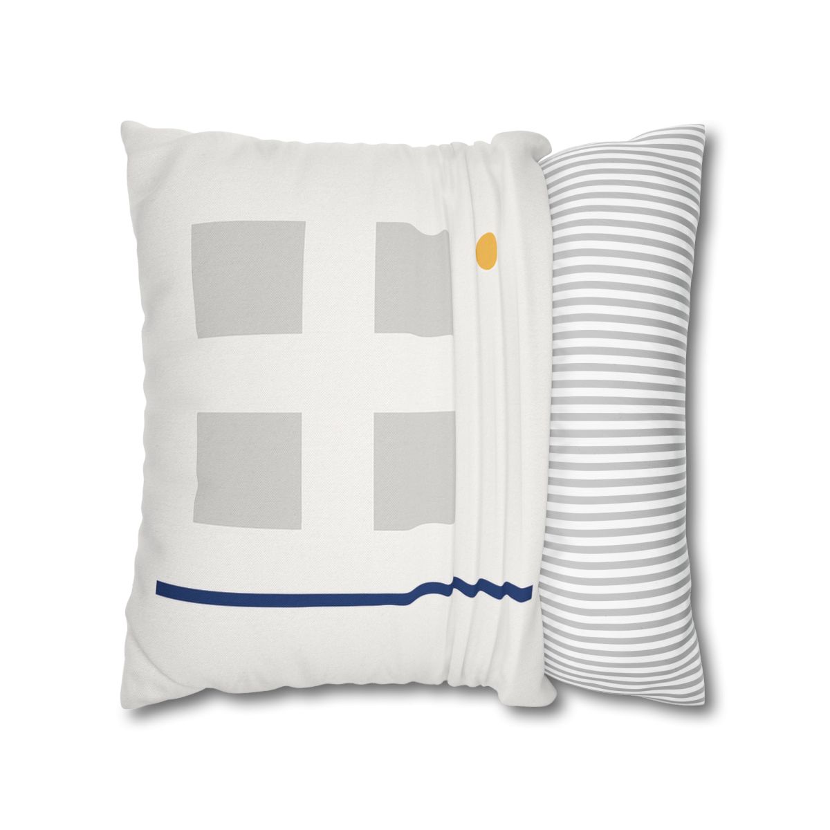 Sparse Grid With Missing Corner And Accent Point designer print pillow cases