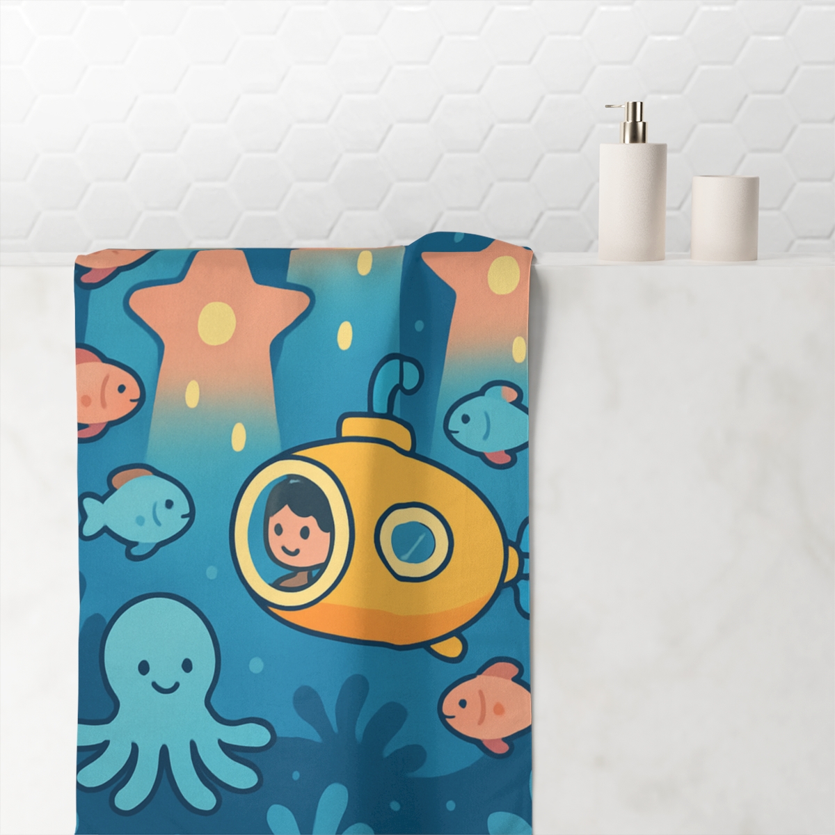 Starlight Coral City Under The Sea decorative home towelscustom towels